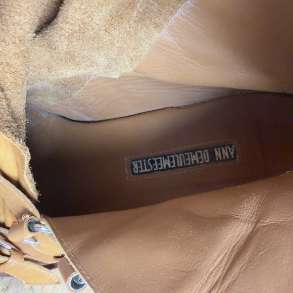 Ann Demeulemeester Brown Leather Multi-Buckle Wedge Sandals Gladiator Shoes 40 - Picture 10 of 14